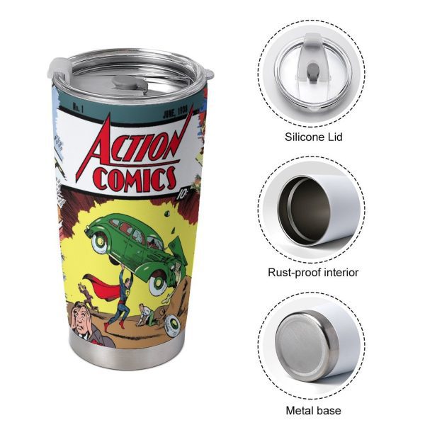 Action Comics #1 Legacy Tumbler – 20 oz Stainless Steel Tribute to Superman’s First Flight