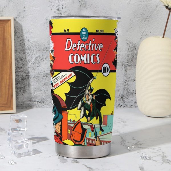 Detective Comics #27 Batman Origins Tumbler – 20 oz Stainless Steel Tribute to the Dark Knight’s First Appearance