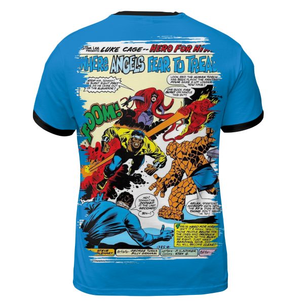 AOP T Shirt Mockup 2000 - b Hero for Hire #9 – Cage vs. Doom T-Shirt | Payback in Latveria
