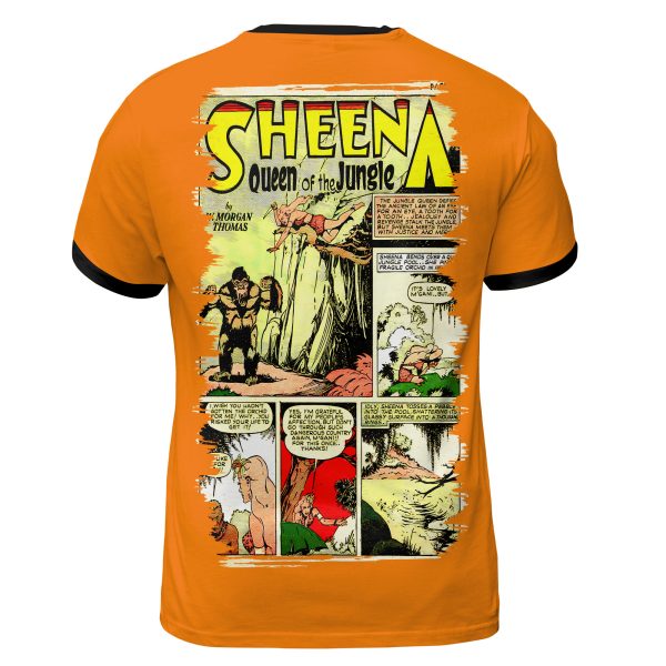 AOP T Shirt Mockup 2000 - back Sheena Queen of the Jungle #1 (1942) T-Shirt Golden Age Wild Icon – Jungle Justice Drop