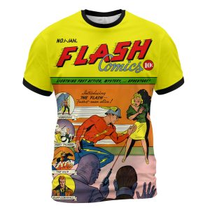 AOP T Shirt Mockup 2000 - copia The Flash #1 (1987) – Speed Force Legacy T-Shirt | Barry Allen’s Solo Era Begins!