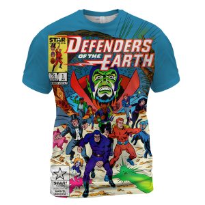 Defenders of the Earth #1 Retro T-Shirt | Flash Gordon x Phantom x Mandrake – Legacy Heroes Unite!