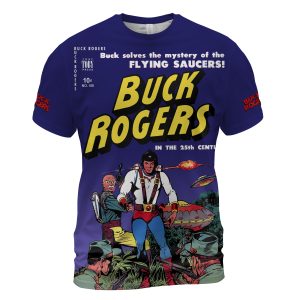 AOP T Shirt Mockup 2000 - copia Buck Rogers #100 (1951) “Flying Saucer Showdown” T-Shirt | Retro Sci-Fi Revival Drop