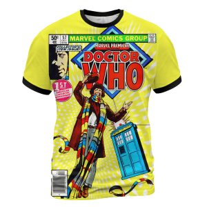AOP T Shirt Mockup 2000 - copia Marvel Premiere #57 (1980) “Doctor Who: Iron Legion” T-Shirt | Time Lord Origins Drop