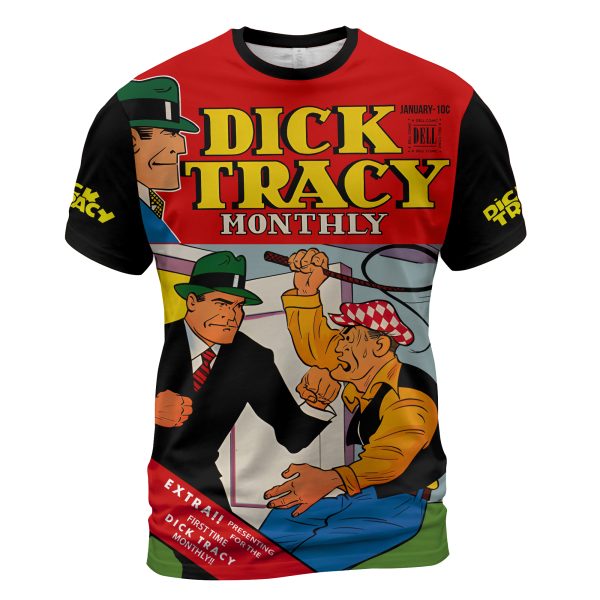 AOP T Shirt Mockup 2000 - copia Dick Tracy Monthly #1 (1950) “Mad Doctor Trap” T-Shirt | Retro Crimewave Drop – Collector’s Noir Edition