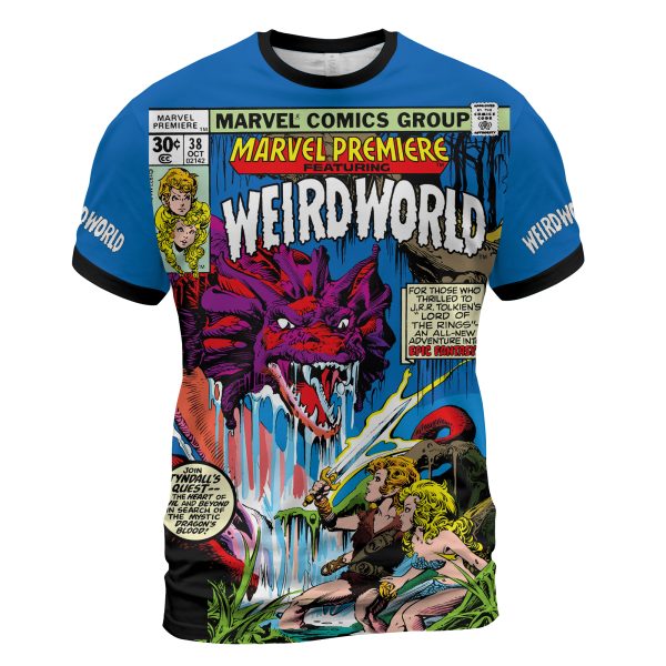 AOP T Shirt Mockup 2000 - copia Marvel Premiere #38 “Weirdworld: Tyndall’s Quest” T-Shirt | Fantasy Revival Drop – Limited Realmwalker Edition