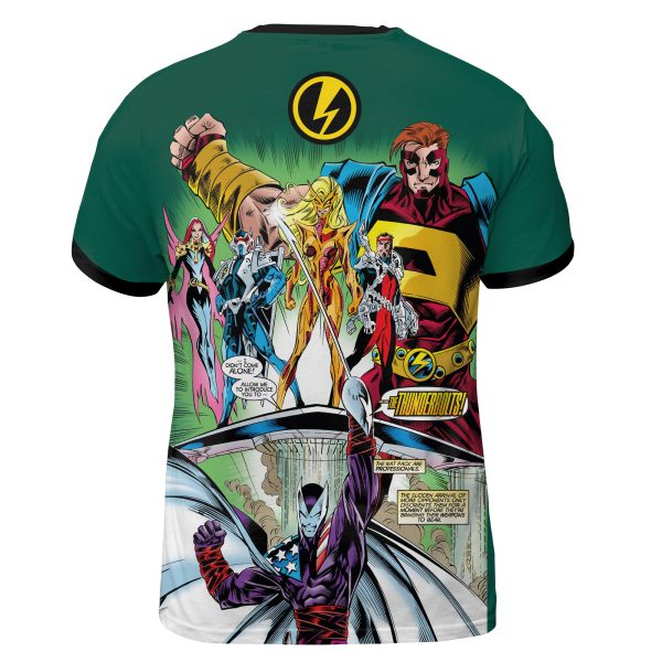 AOP T Shirt Mockup 2000 - copia Thunderbolts #1 (1997) – Justice Like Lightning T-Shirt | The Villains You Thought Were Heroes