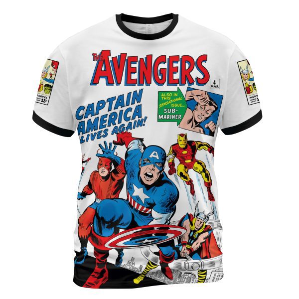 Avengers #4 (1964) – The Legend Lives T-Shirt | Captain America Returns!