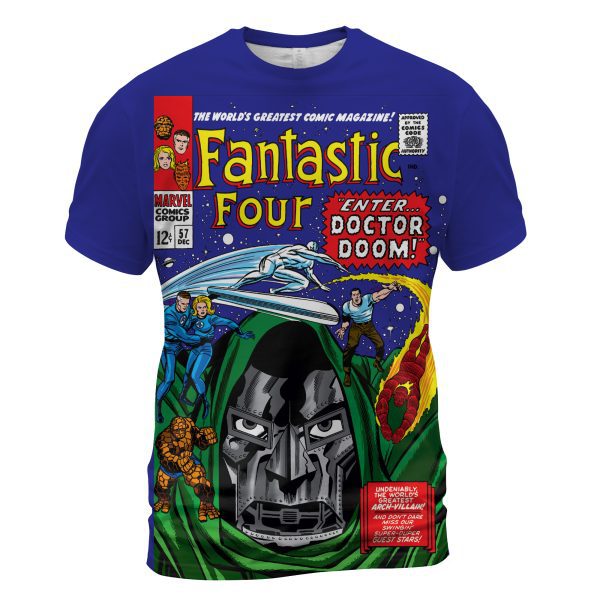 Fantastic Four #57 – Doom vs. Surfer T-Shirt | Cosmic Power Meets Ruthless Genius