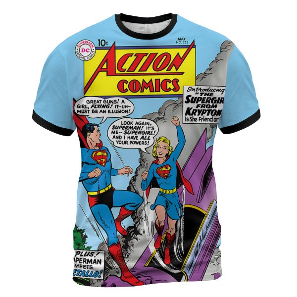 Action Comics #252 (1959) T-Shirt  First Flight of Supergirl – Kryptonian Legacy Drop