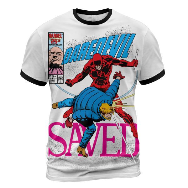 Daredevil #231 “Saved” T-Shirt  Born Again Redemption Drop – Murdock Returns