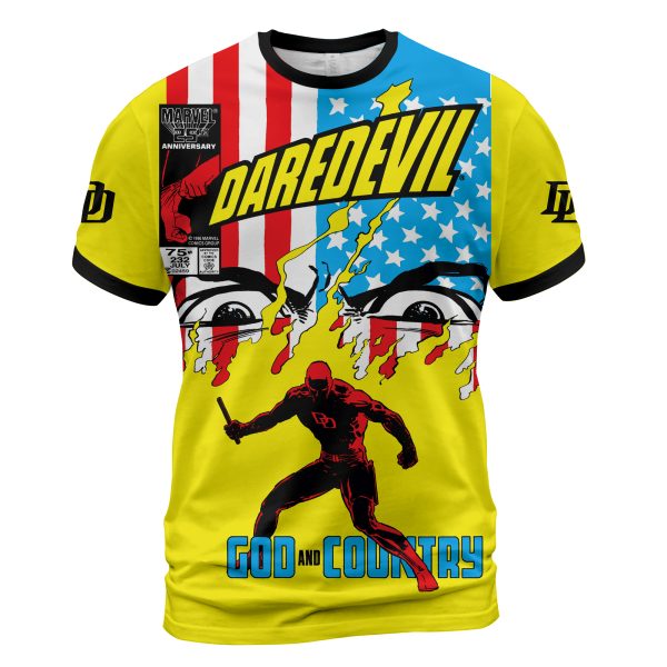 Daredevil #232 “God and Country” T-Shirt  Nuke’s First Strike – Born Again Limited Drop