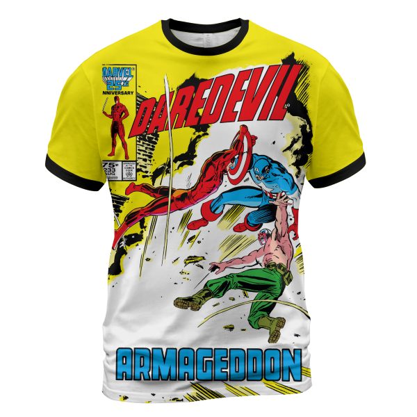 Daredevil #233 “Armageddon” T-Shirt  Final Strike of Born Again – Nuke vs. Murdock Collector’s Edition