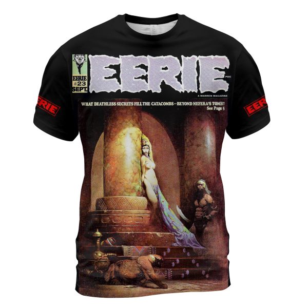 Eerie #23 (1969) “Death Dealer Awakens” T-Shirt  Frank Frazetta Horror Icon – Vault Edition Drop