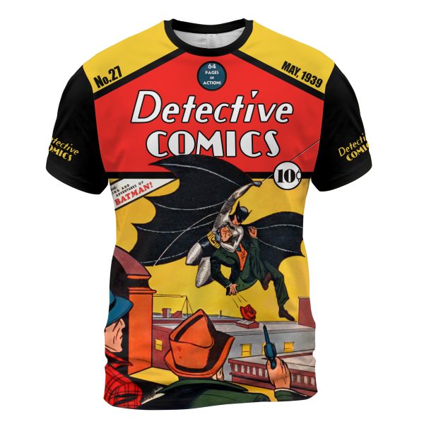 Detective Comics #27 (1939): Limited Edition T-Shirt – Witness the Birth of Batman in Golden Age Noir Style!