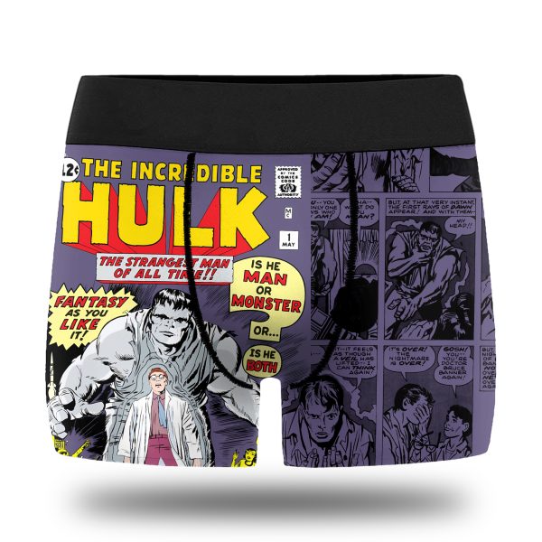 Incredible Hulk #1 Boxer Briefs – Limited Edition Gamma-Powered Marvel Underwear | Retro Comic Tribute