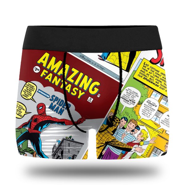 Spider-Man Origins Boxer Briefs – Amazing Fantasy #15 Tribute | Limited Edition Marvel Underwear for Collectors