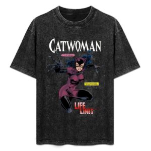 Catwoman #1 Comic Cover Vintage Wash T-Shirt – Iconic Jim Balent Art – Premium 90s Retro Streetwear