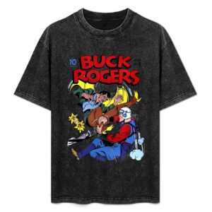 Buck Rogers #6 (1943) Vintage Wash T-Shirt – Retro Sci-Fi Pulp Cover – Heavyweight Premium Streetwear Tee