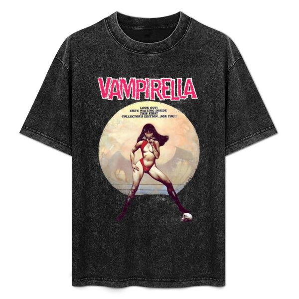 Vampirella #1 (1969) Vintage Wash T-Shirt – Iconic Frank Frazetta Art – Premium Heavyweight Cult Horror Tee