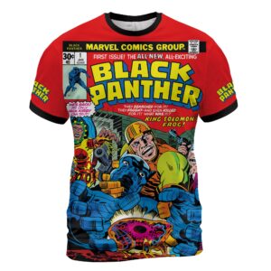 Black Panther #1 (1977): King of Wakanda – Premium Jack Kirby Vintage Comic Cover T-Shirt