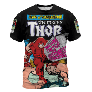 Thor #411: The God of Thunder vs. The Juggernaut – Premium 1989 Vintage Comic Cover T-Shirt